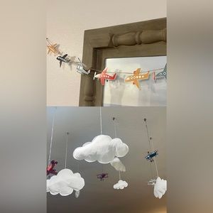 Vintage Plane Decoration Party Set